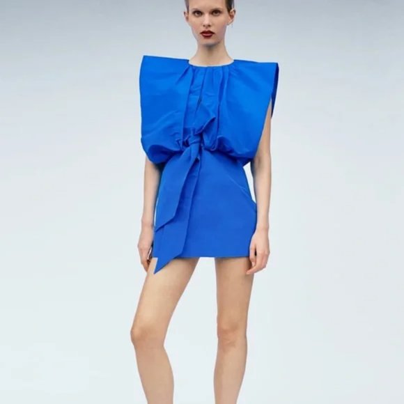 ZARA Voluminous Top Dress Bluish - Picture 3 of 13